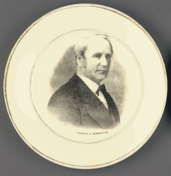 Hendricks Ceramic Portrait Plate, ca. 1884