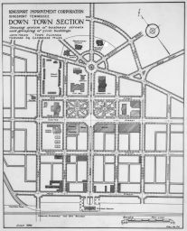 Plan of Downtown Section - Kingsport, Tennessee