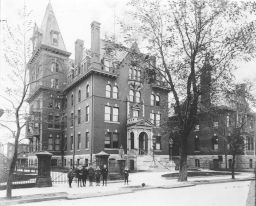 Presbyterian Hospital, Administration building (built ca. 1880, Wilson Brothers & Co., architects), exterior