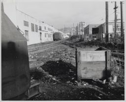 Continuation of Tracks Through Washington Iron Works Building