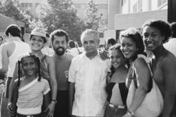 Laura Conzo & family with others at Old-Timer's Day