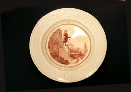 Wedgwood china (University of Pennsylvania Bicentennial, 1940), plate depicting Young Franklin