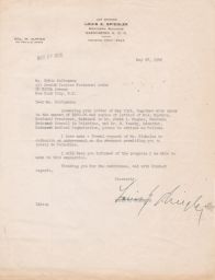 Louis E. Spiegler to Rubin Saltzman about Travel Documents, May 1946 (correspondence)