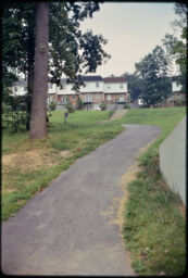 Lake Anne Village footpath to housing (Reston, Virginia, USA)