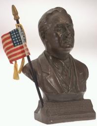 Franklin D. Roosevelt Remember Pearl Harbor Plaster Portrait Bust