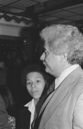 Tito Puente and Bobby Allende at a party for Charlie Palmieri at Beau's, the Bronx