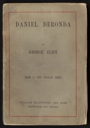 Cover of Daniel Deronda by Mary Ann Evans, under the pen name George Eliot