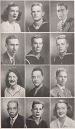 Block of lower 12 Cornellian photos (incl. George Howe Bailey, Mech. Eng.'45, at lower left)