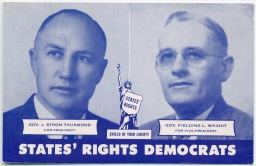 Thurmond-Wright States' Rights Democrats Postcard