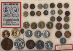 Lincoln-Andrew Johnson Campaign and Commemorative Items, ca. 1864-1865