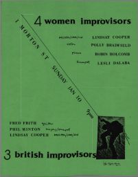 4 Women Improvisors concert flyer; London