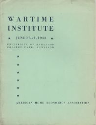 Cover of AHEA Wartime Institute program