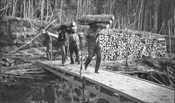 Indians loading wood Yukon