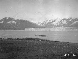 Hubbard Glacier from Russell's '91 site on crest of Osier Island