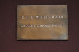 Elias Root Beadle Willis Room Plaque