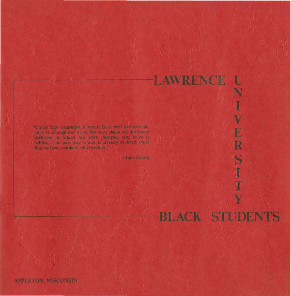 Lawrence University Black Students brochure