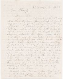 Letter to Governor Throop