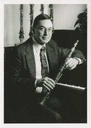 Professor Dan Sparks with clarinet