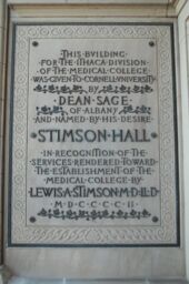 Stimson Hall Dedication Plaque