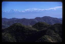 danda kanda tatha himalharuko drisya (डाँडा काँडा तथा हिमालहरुको दृश्य / Beautiful View of Undulating Hills and Mountains)