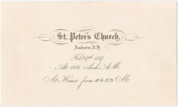 St. Peter's Church invitation