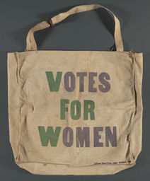 Votes For Women Canvas Bag, ca. 1920