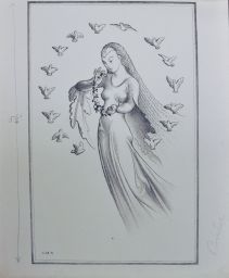 Illustration  for "Love Rimes of Petrarch" CLX