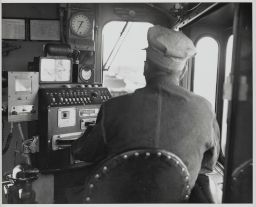 View of Engineer's Side of Locomotive Cab