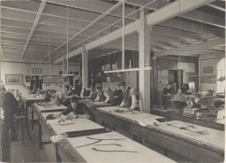 Mechanical drawing classroom at Sibley College