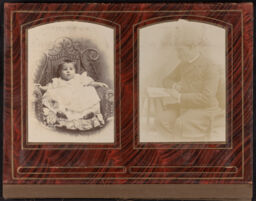 Photographs of a baby and a man