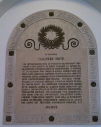 Goldwin Smith Plaque