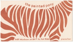 Larry Blagg matchbook covers collected in New York City: The Painted Pony 1485 third avenue at 84th St.