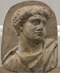 Column of Trajan detail: head of Roman