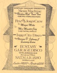 Ecstasy Garage Disco, Mar. 15, 1980