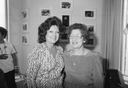 Lillian Lopez and an unidentified woman at an event in honor of Evelina Antonetty