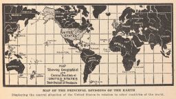Map Showing Geographical and Central Position of United States for Distribution of Products