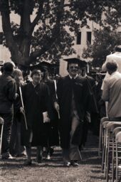 Students walking during Commencement
