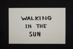 Walking in the Sun