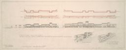 Venice, Florida. Secion and Sketches Showing Covered Walk Treatment of Business Frontage. Blocks 433-448.