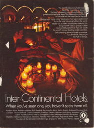Inter-Continental Hotels advertisement: "You don't build just any hotel smack on top of the finest view in Jerusalem..."