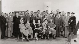 Hans Bethe in group photograph.