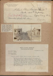 Letters and a photo of a base hospital