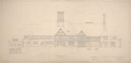 Residence for George L Ohrstrom Esq. Rear Elevation