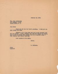 Rubin Saltzman to Nora Zhitlowsky about Publication of Work, January 1947 (correspondence)