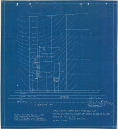House for M. B. Pope: Topographical Map Lots 31, 32 1/2, 33