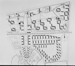 Layout plan of a housing development in Copenhagen (Brondbyparken, Copenhagen, DK)