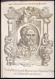 Michelagnolo [sic] Buonar, pit, scultore et architet (from Vasari, Lives)