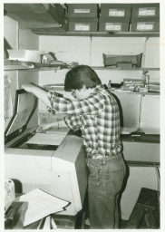 National Gay Task Force staff member making photocopies