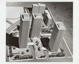 Model of Bunker Hill Towers