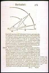 [Diagram showing that the fixed stars in the ecliptic (circle ANBO) remain constant in elevation regardless of the motion of the earth] (from Galileo, Dialog)